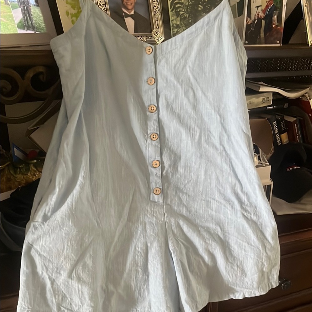 Roxy Blue Utility-Inspired Jumpsuit with Relaxed Fit